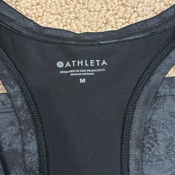 Athleta black and grey athletic tank top size medium - Picture 3 of 3